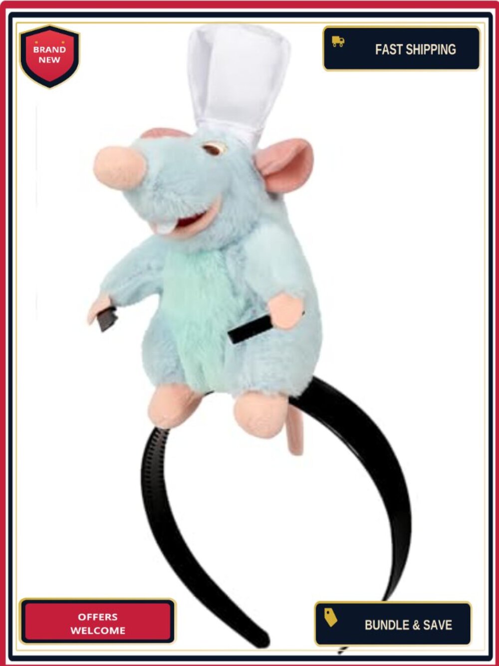Plush Mouse Headband Christmas Costume Hair Accessory